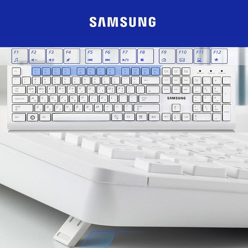 SAMSUNG Wired Pattern Membrane Keyboard SPA-KA1BUW Gaming Light Quiet Typing - Picture 6 of 7