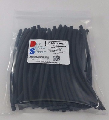 50x 6 3/16 (4.8mm) 3:1 Heat Shrink Tubing Adhesive Lined Dual Wall