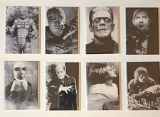 Lot of 8 Monster Refrigerator Magnets 2" by 3" Dracula, Wolfman, Frankenstein