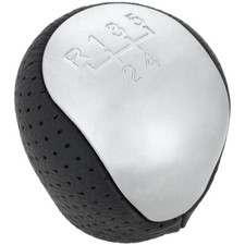 Schaltknauf Silber 5-Gang 10mm Lochleder für Kia Cerato Forte K5 Optima Soul