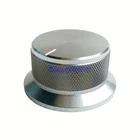 1PC 50X40X25mm Silver Aluminium volume potentiometer Knob HIFI Audio Amp Knob