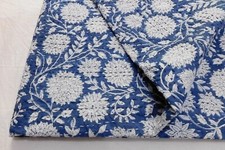 Indian Kantha Quilt king Block Print Handmade Cotton Bedspread Blanket Throw