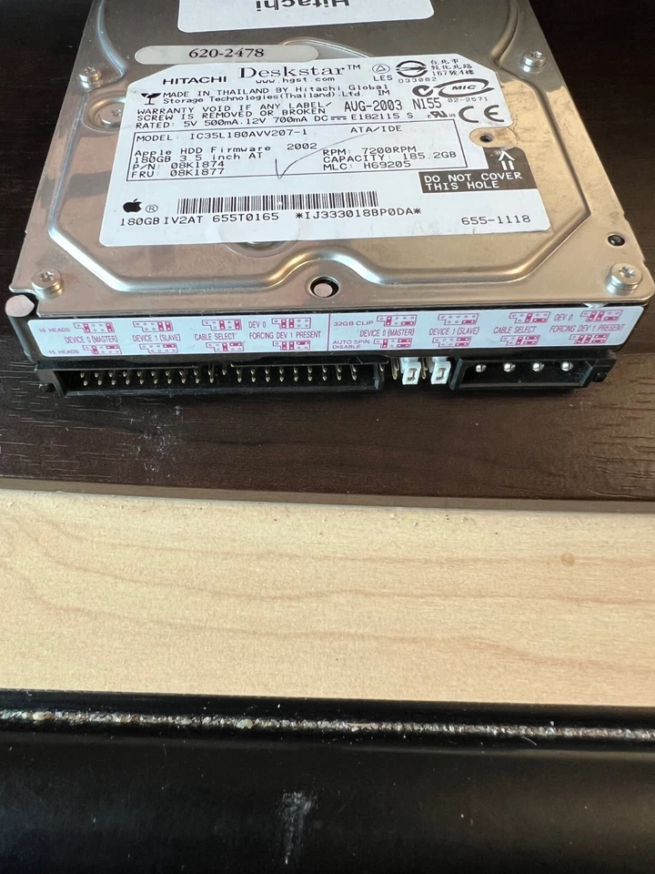 Hitachi Deskstar 180GB ATA/IDE Hard Drive 7200RPM - Image 2 of 2