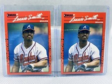 TWO 1990 Donruss Lonnie Smith Card #222 in NM condition One Owner Cards in CASE