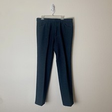 Vintage WRANGLER Mens Polyester Pants Blue Gray Straight Rockabilly 38x32