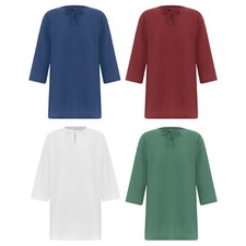 Kids Boys Shirts Renaissance Top Viking Undershirts Party Costume Medieval