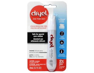 2 Pack Dryel On-The-Go Stain Removing Pen For Special Care Clothes 20mL Each
