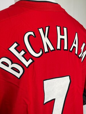 David Beckham #7 Manchester United 2002 Nike Red Football Jersey