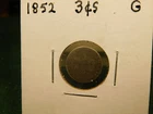 1852 silver 3 cent