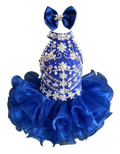 Jenniferwu Girls Tulle Flower Princess Wedding Party Handmade Beaded Dress18-24M