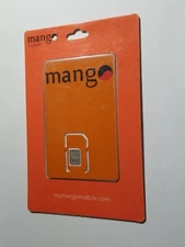 Rare Sim Card Activation Replacement Kit For Mango Mobile Orange Triple Cut Nano