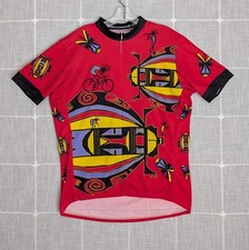 Performance Bike Cycling Jersey Mens L/XL Red Southwest Kokopelli Vibrant AOP