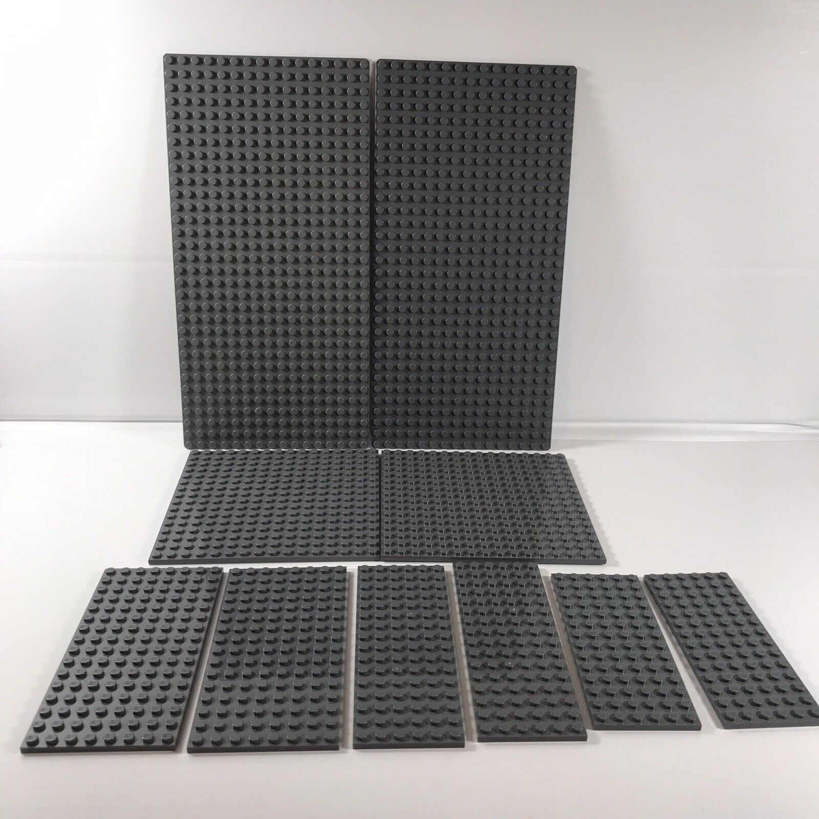 LEGO Dark Bluish Gray  16 X 32  16x16 8x16 6x16 6x14 Dot Base Plate - Lot of 10