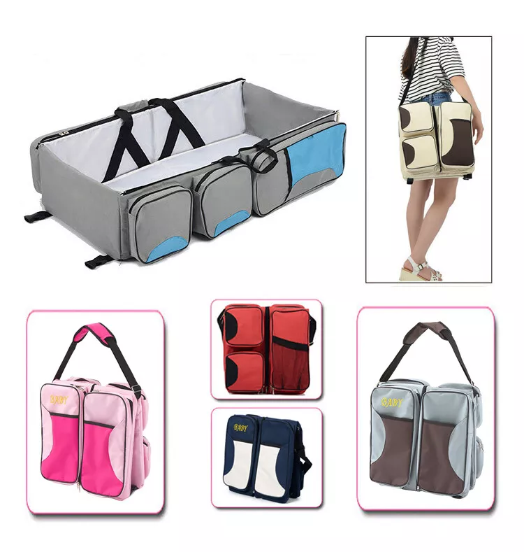 Baby 3 in 1 Portable Bassinet Cot Mummy Travel Bag Diaper Bag and Change  Station