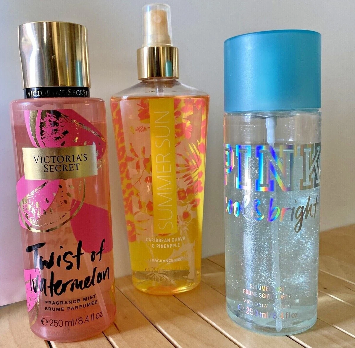 VICTORIAS SECRET PINK SHIMMER MIST Summer Sun Twist of Watermelon Fragrance Mist