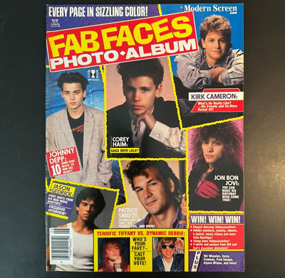 Modern Screen Fab Faces Photo Album Magazine June 1989 - Depp River Tiffany MINT
