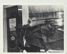 BEAUTIFUL DOUBLE EXPOSED 8X10 PHOTO OF WOMAN   LAKE OVERLAPPED