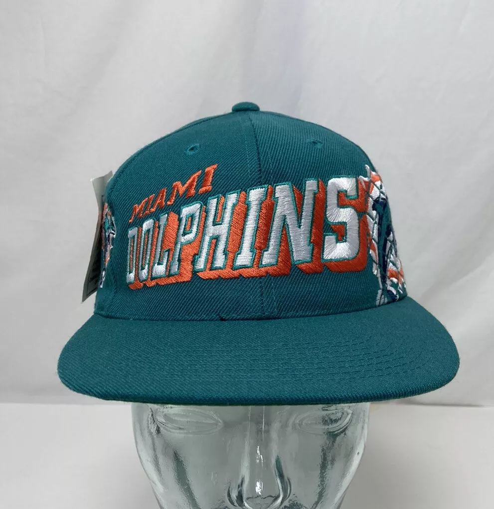Vintage Sports Specialties NFL Pro Line Miami Dolphins Grid Snapback Hat Cap NWT