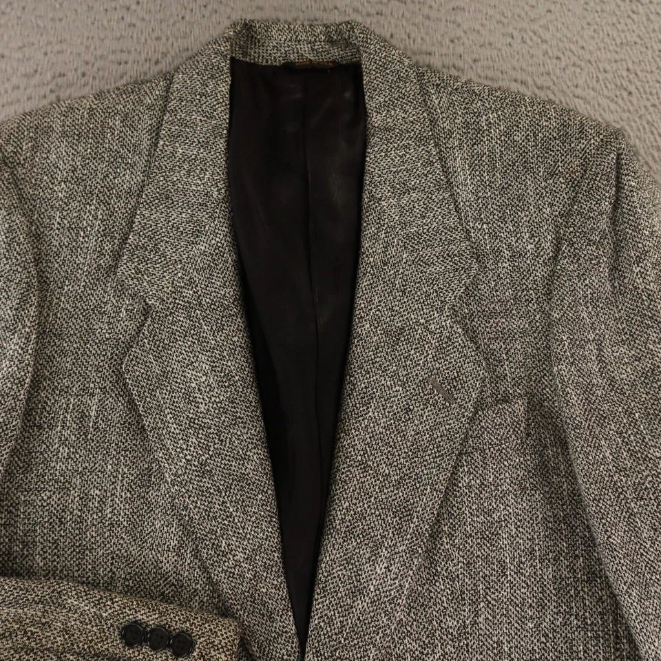 Chaqueta De Colección Daniel Hechter M Gris Seda Matka Lúpulo Blazer Abrigo Deportivo EE. UU. 40R Foto 2 de 4