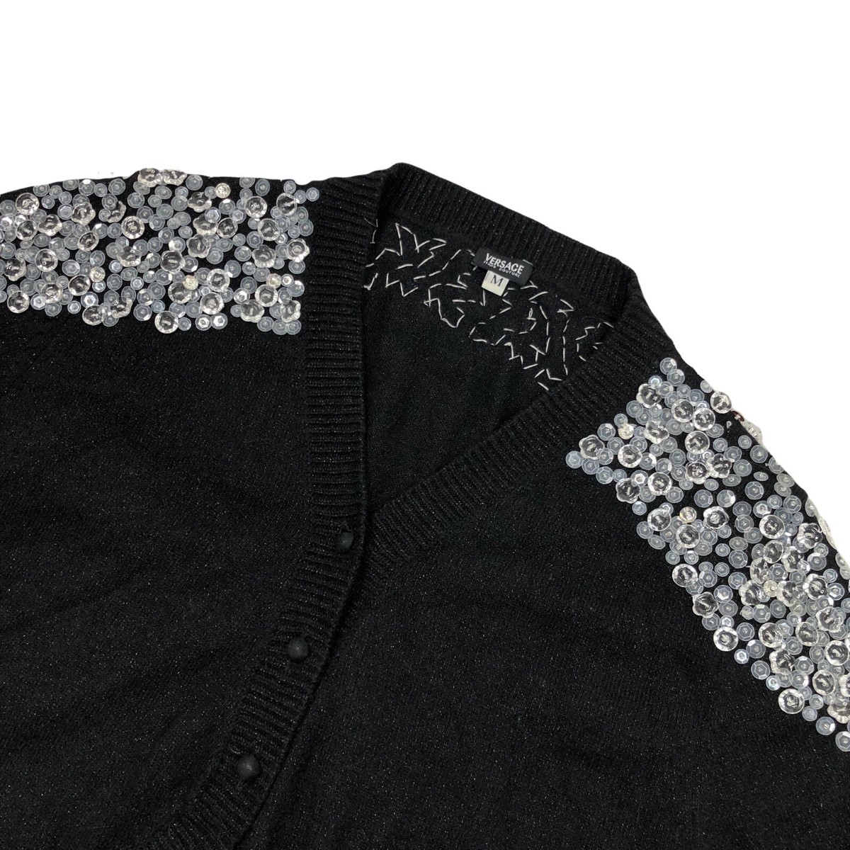 Vintage Versace Jeans Couture Black Cardigan Womens Small Wool | eBay
