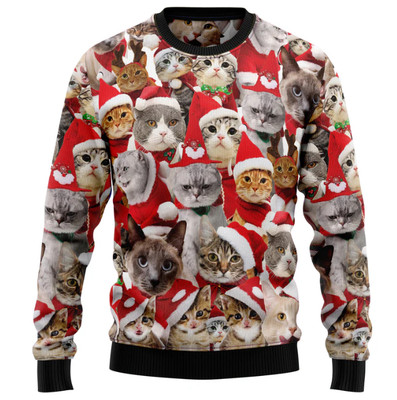 Lovely Cats Ugly Christmas Sweater, Cats Lovers Gift, Funny Sweater, Full Size