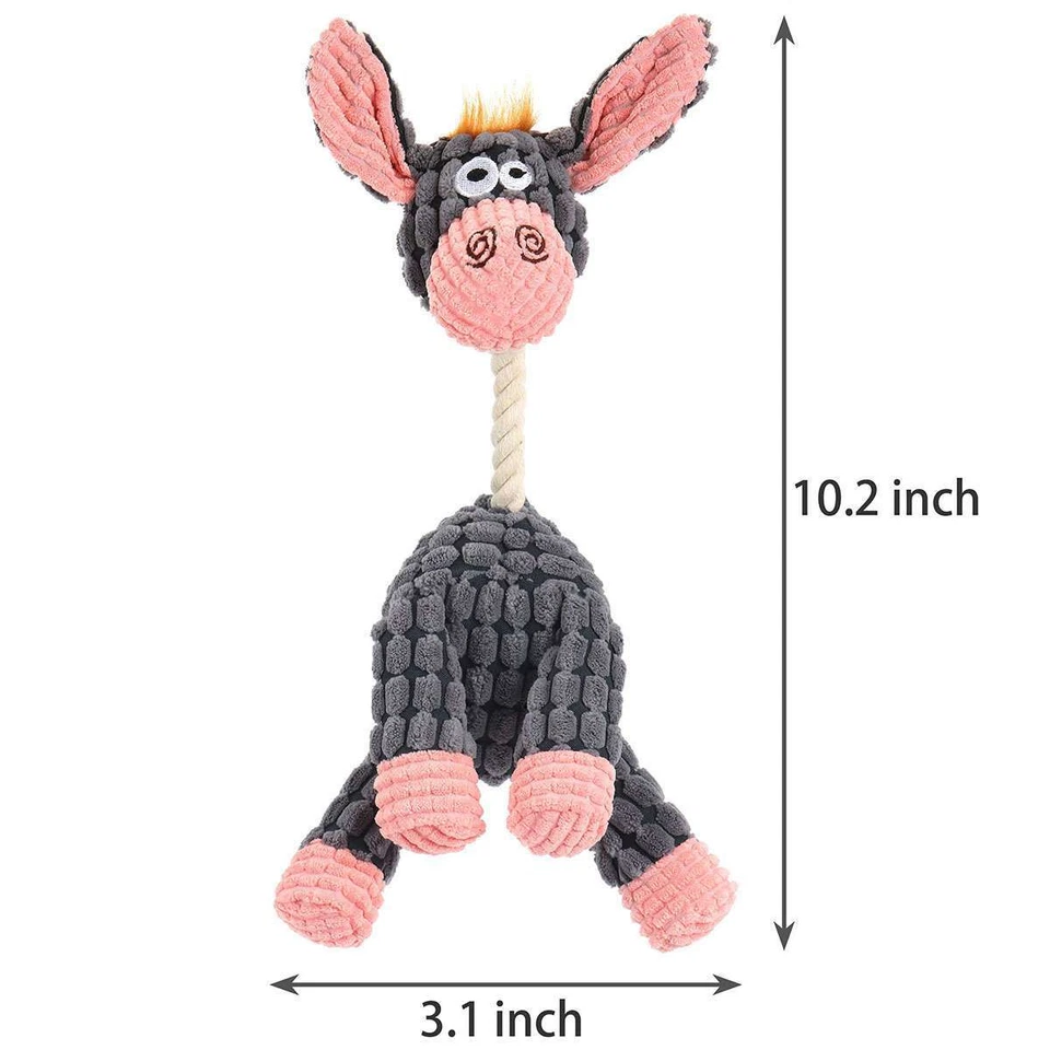 Chew Toy Squeaky Plush Dog Toy For Aggressive Chewers With Chew Pet Toys US - Image 2 of 4