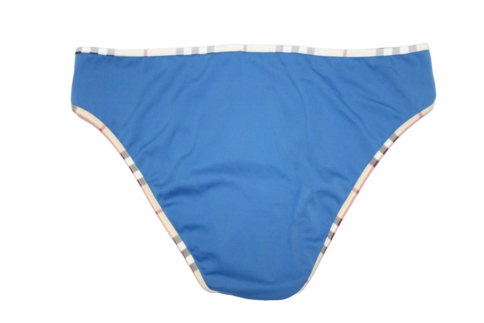 Винтажный Burberry Карибского моря синий бикини низ Nova чек 90-х 00-х размер большой - Изображение 2 из 4
