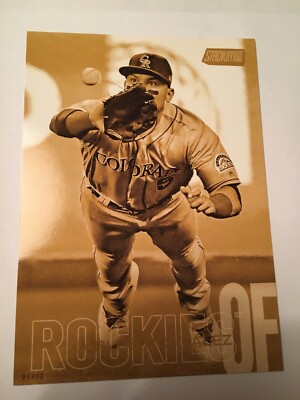 2018 Topps Stadium Club Jumbo 5x7 Carlos Gonzalez Rockies 6 Gold 01/10
