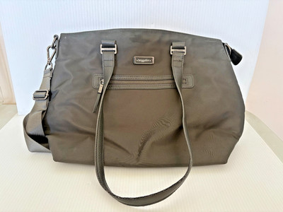 Baggallini Gray Nylon Essential Tote Shoulder Bag Purse Womens 15'' Gently Used