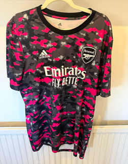 adidas Arsenal Training Shirt Only XL Adults Short Sleeves Black