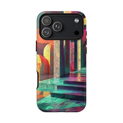 Phone Ink - Case for iPhone/Galaxy/Pixel - Abstract Hallway Colorful Path