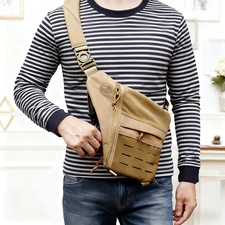 Concealed Carry Anti-Thief Crossbody PackSling Bag for Men Chest Holster Bag