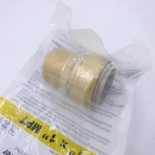 Jones Stephens C77419LF 1" x 1" MPT PlumBite Push On Adapter - Picture 2 of 2