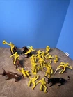 Vintage 1950s Marx Western Town Play Set Yellow 60mm Cowboys Lot B