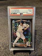 2025 Bowman #BCP-13 Josue Briceno Chrome Prospects Black X-Fractor #/10 PSA 9