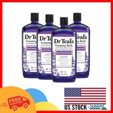 Pack of 4 Lavender Epsom Salt Foaming Baths - Moisturizing and Soothing