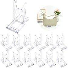 12 Sets of Adjustable Purse Display Stand Clear Acrylic Handbag Stand Holder ...