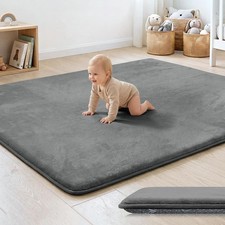 1.3" Thick Baby Floor Play Mat 50x50 Basic Padded Foam Mat Tummy Time Crawling