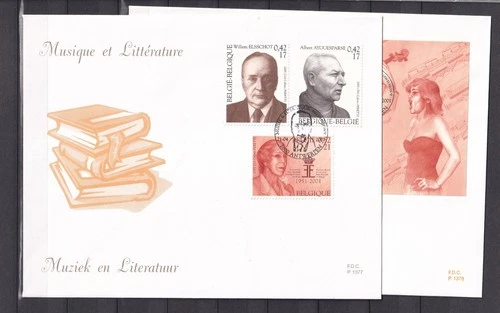 [LG78425] Belgium N°2990/2992+BL90FDC Music First Day Cover COB € 22,00 MIX