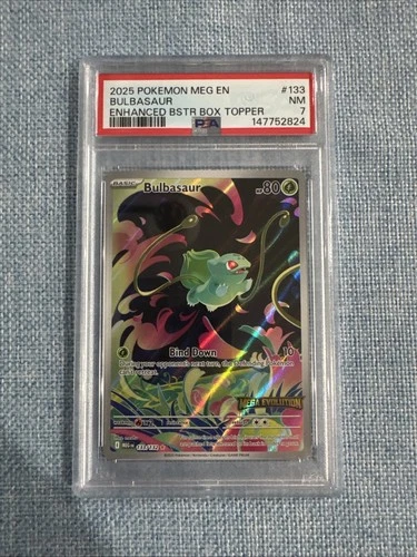 PSA 7 - 2025 Bulbasaur - (Mega Evolution Stamped) 133/132 Holo Pokemon