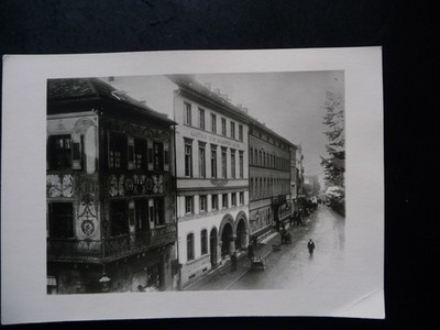 Postcard: shows Gasthaus zum goldenen Adler, place unfortunately unknown probably Bavaria