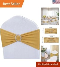 Chair Sashes Spandex Stretch Chair Bows with Buckle Slider for Wedding Party ...