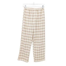 Rylee + Cru Boy's Cream Holiday Plaid Wide Leg Pant Size 10-12 Years Neutral