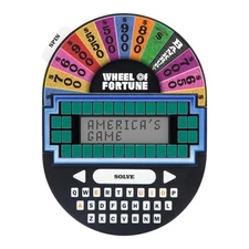 Handheld Wheel of Fortune Game with 300 Puzzles for Kids and Adults