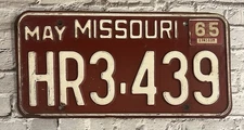 1965 Missouri Automobile License Plate HR3-439