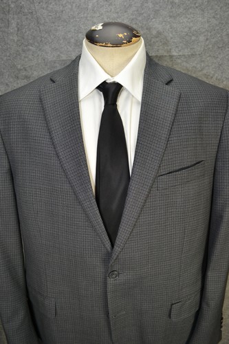 Peter Millar Blazer Jacke reine Wolle Herren Größe 44 T grau Microcheck Sport Mantel