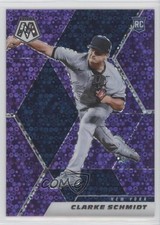 2021 Panini Mosaic Rookie Quick Pitch Purple Prizm 13/50 Clarke Schmidt #266 fm0