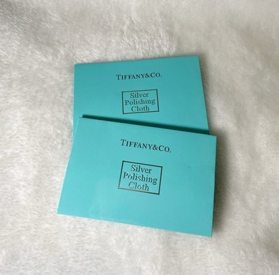 2x Tiffany & Co. 7cmx10cm Silver Polishing Cloth Jewelry Cleaner - Brand New