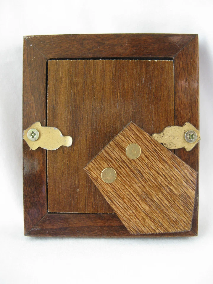 Egyptian Wood MOP Inlaid Picture Frame Handmade Unique 3.75" X 3.25" #247 - Image 4 of 4