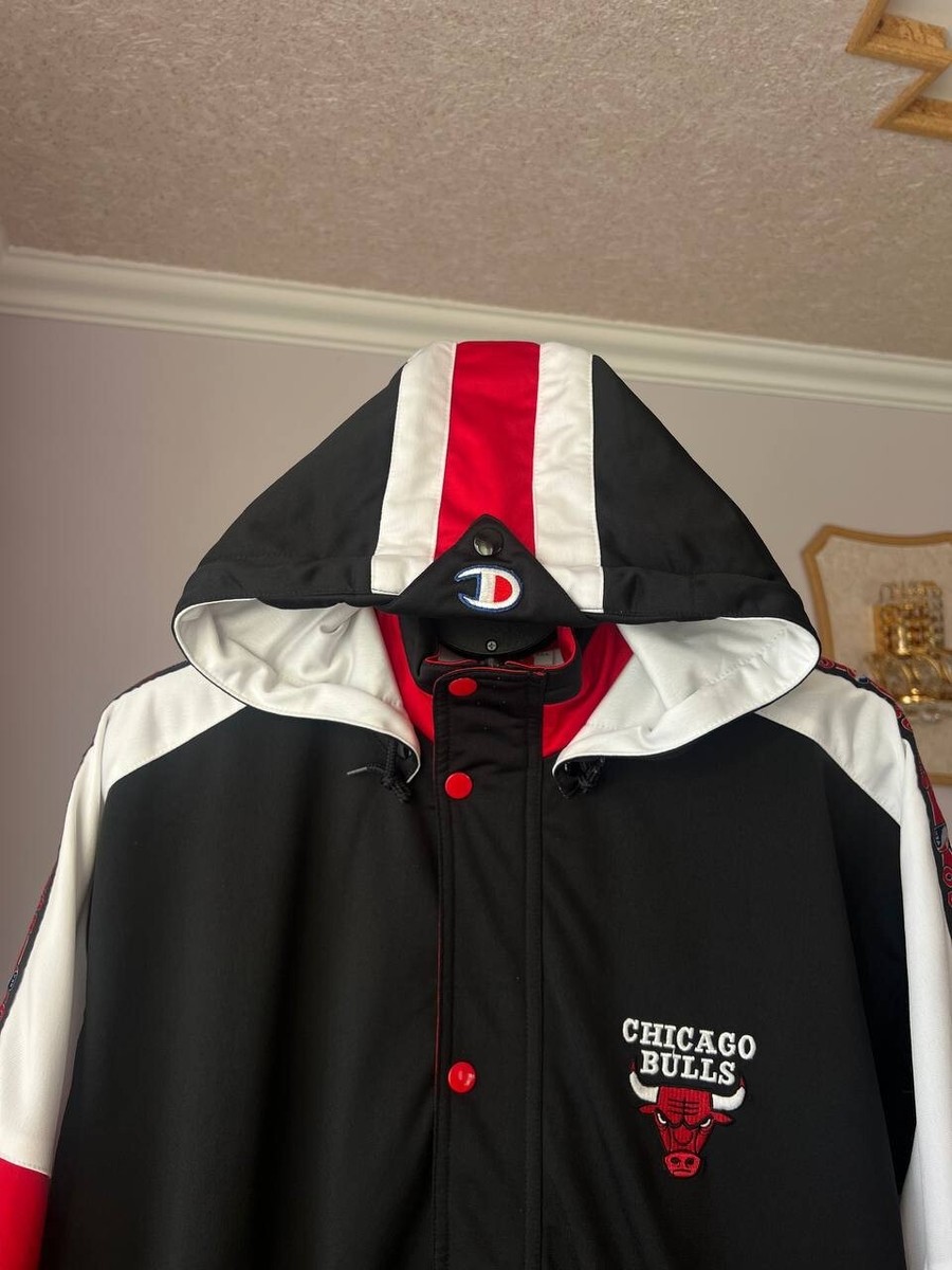 CHICAGO BULLS 90s WARM UP NBA HOODED JERSEY VINTAGE CHAMPION